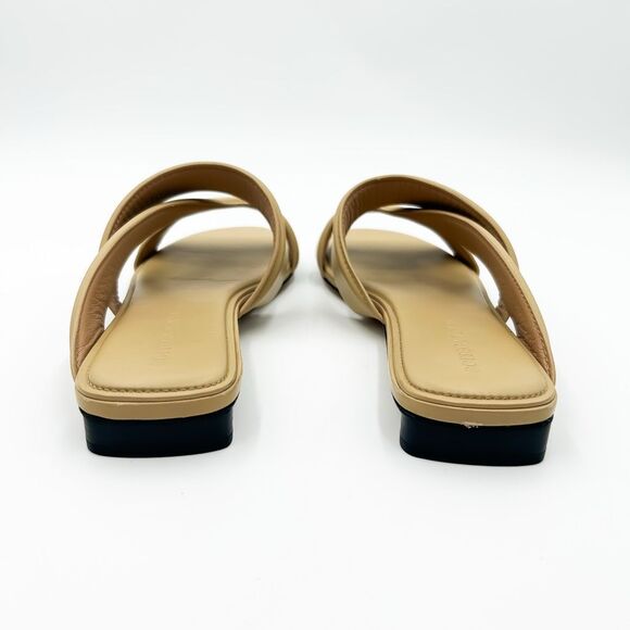 Bottega Veneta Neutral Leather Slides Sandals Flats EU 38 US 8 - Picture 5 of 11